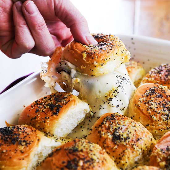 Ham and Cheese Sliders on Hawaiian