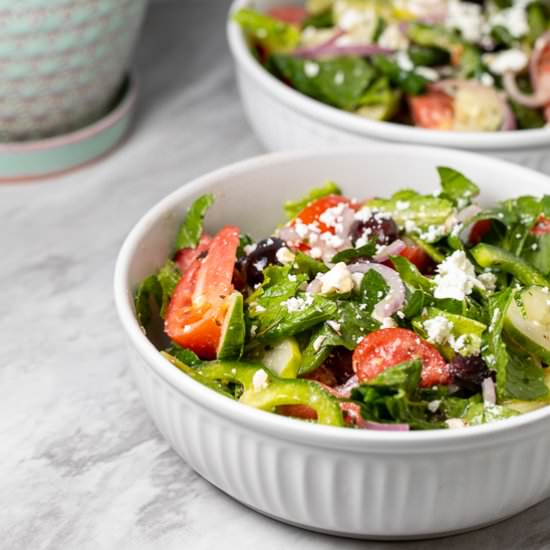 Greek Salad with Lettuce