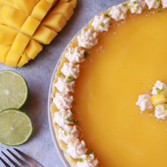 LIME AND MANGO CHEESECAKE