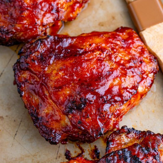 Grilled BBQ Chicken Thighs