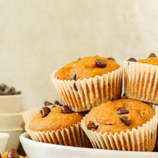 Pumpkin Chocolate Chip Muffins