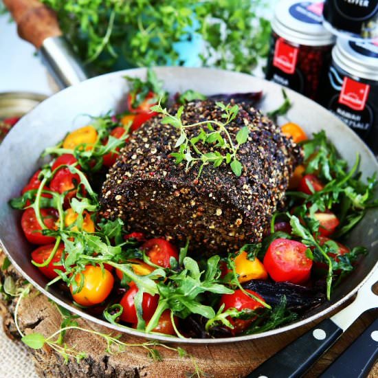 Pepper Crusted Eye-of-Round Roast