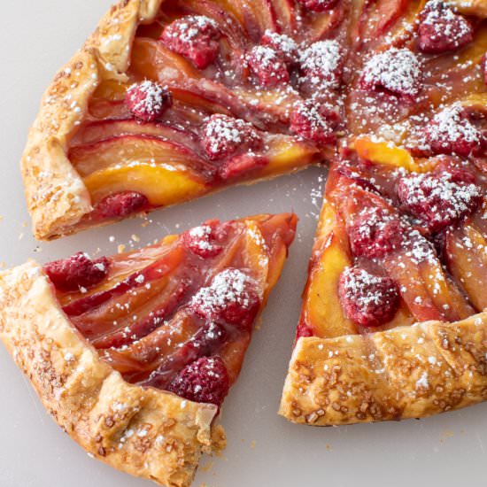 Nectarine and Raspberry Galette