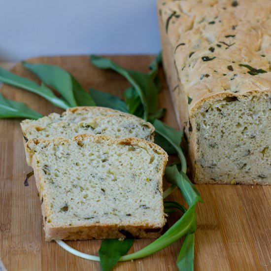 Wild garlic bread