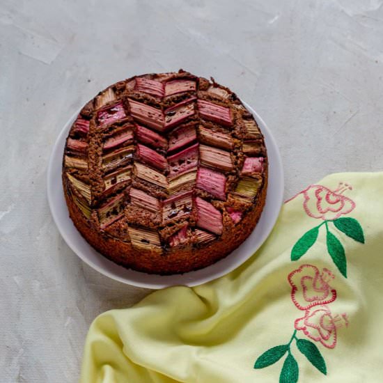 Healthy Rhubarb Cake