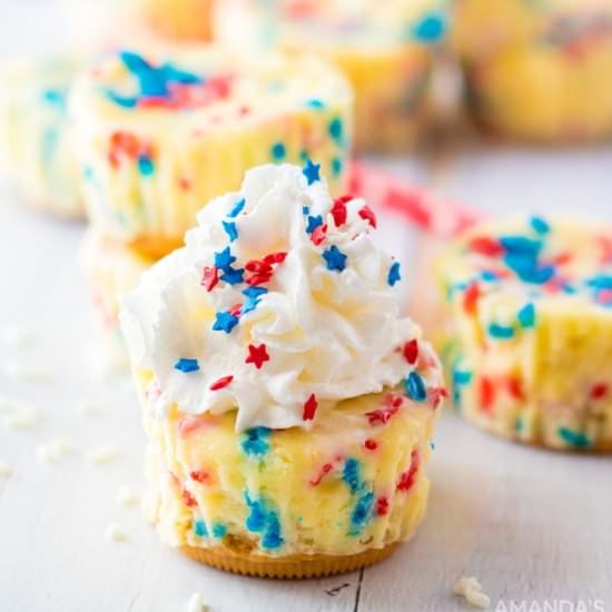 Patriotic Mini Cheesecakes