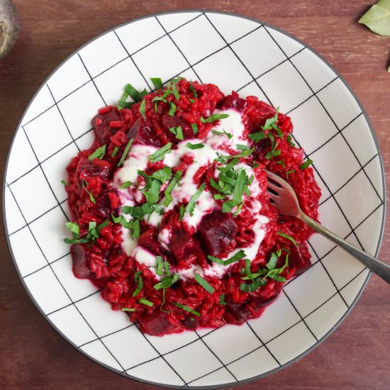 Vegan Beetroot Risotto