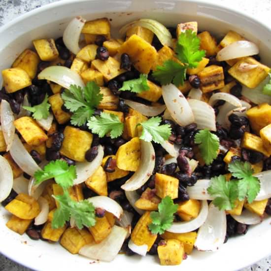 Sweet & Spicy Beans and Plantains