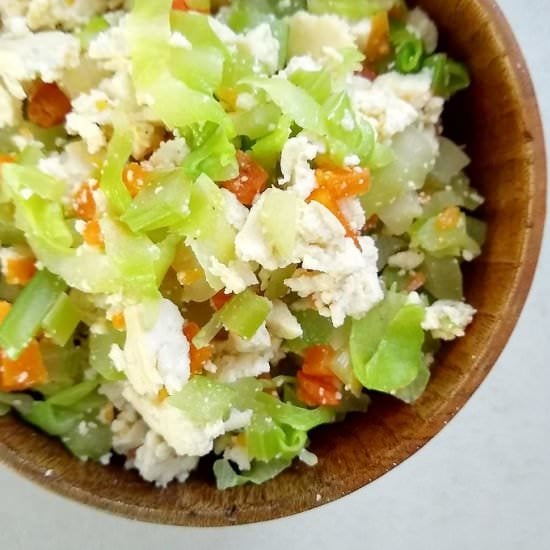 Celery Carrot Tofu Salad