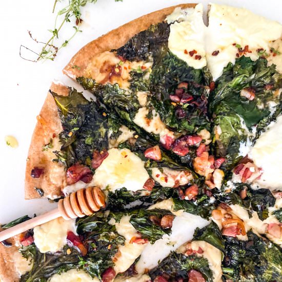 Hot Honey Kale & Ricotta Pizza