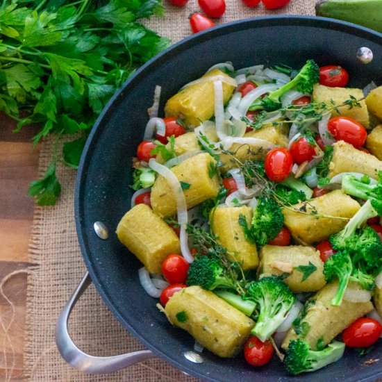 Green Plantains with Vegetables
