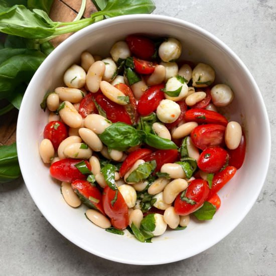 White Bean Caprese Salad