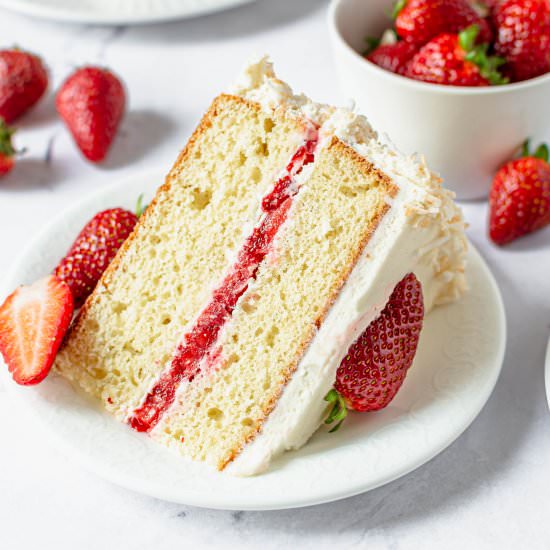 Coconut Strawberry Cake