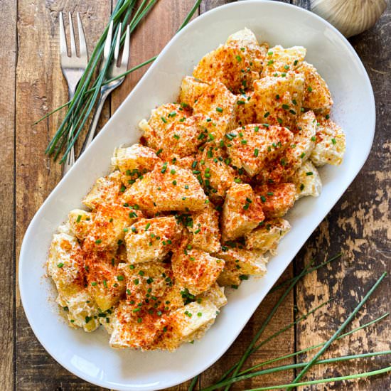 Creamy Garlic Spanish Potatoes