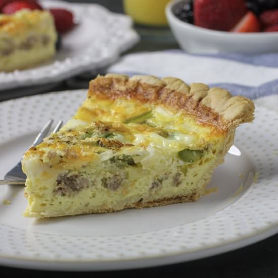 Asparagus Sausage Quiche