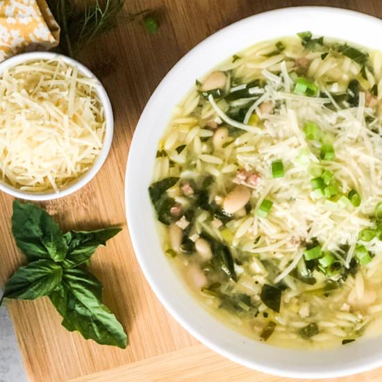 Orzo Soup with Pancetta