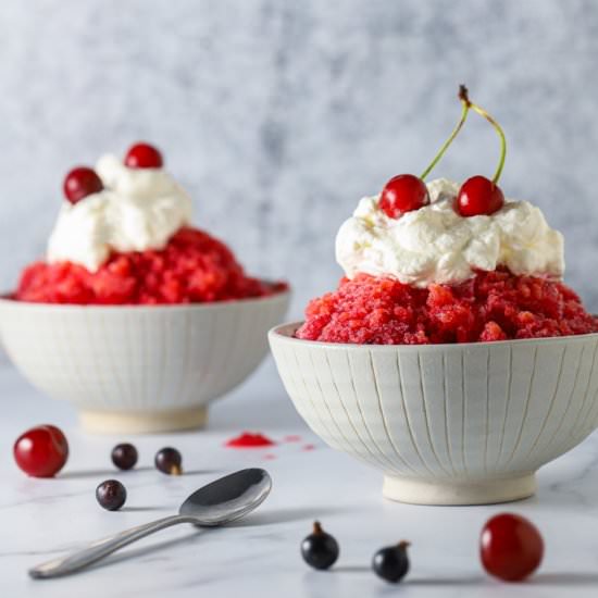 Sour Cherry & Blackcurrant Granita