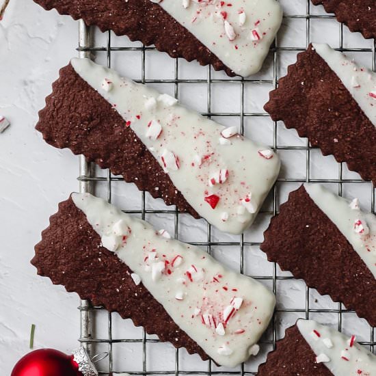Chocolate Peppermint Shortbread