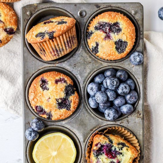 Brown Butter Blueberry Muffins