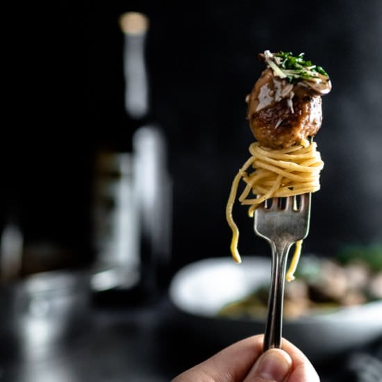 30 Minute Chicken Marsala Meatballs