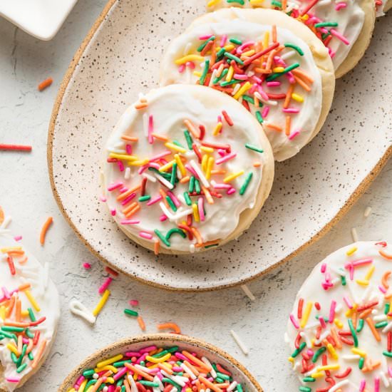 Soft Frosted Sugar Cookies
