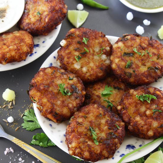 Crispy Sabudana Vada | Sago Tikki