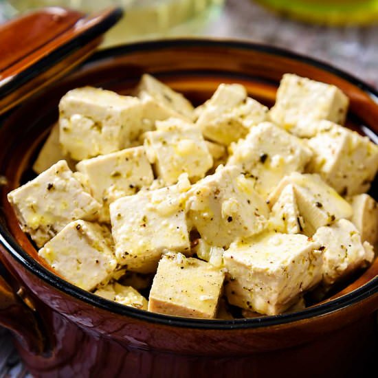 Vegan Tofu in Vinaigrette Dressing