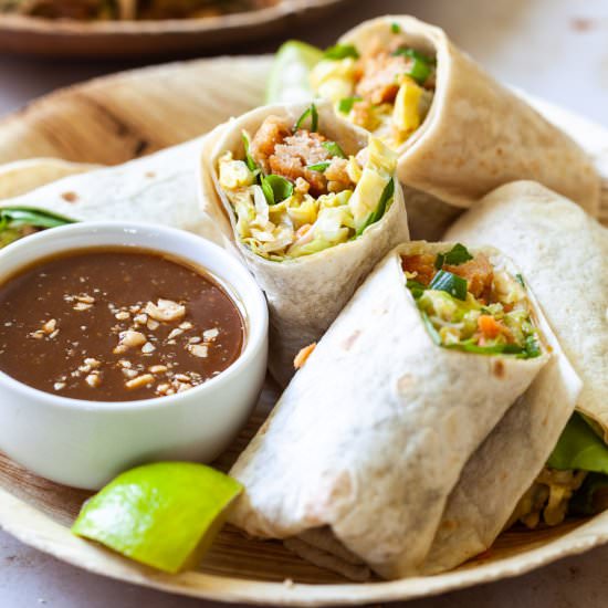 Vegan Thai Chicken Wraps