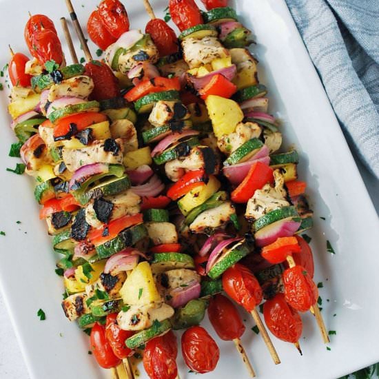 Grilled Honey Chicken Kabobs
