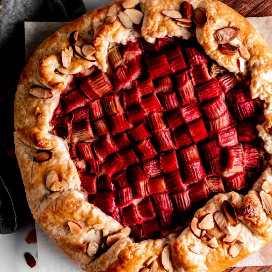 frangipane rhubarb galette