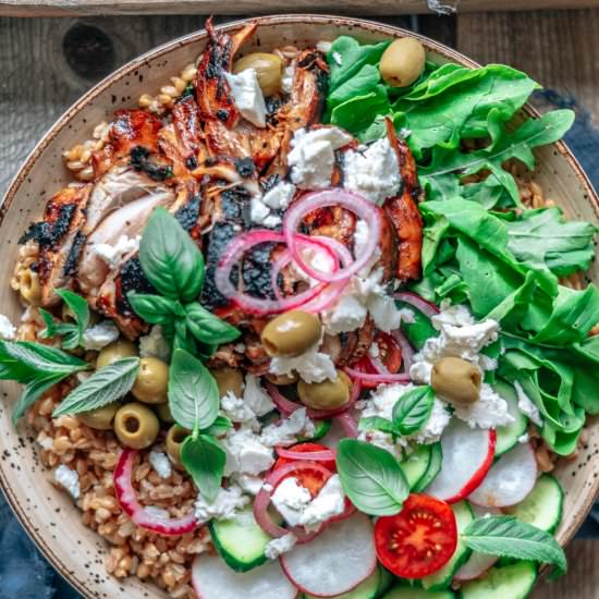Mediterranean grain bowl