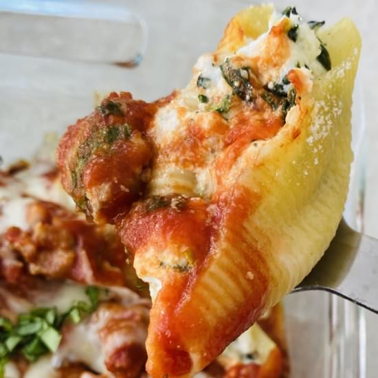 Triple Cheese Stuffed Pasta Shells