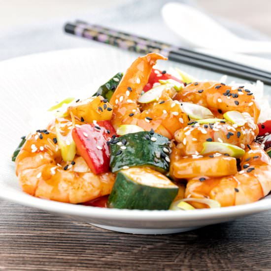 Sweet and Sour Prawns