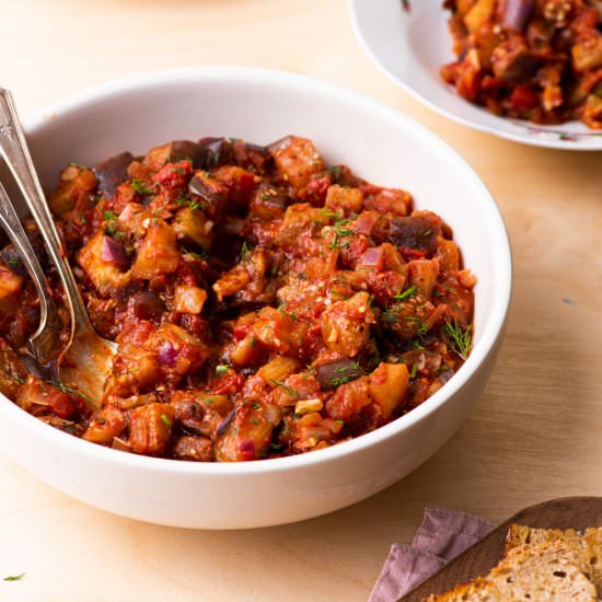 Spicy Tomato Eggplant