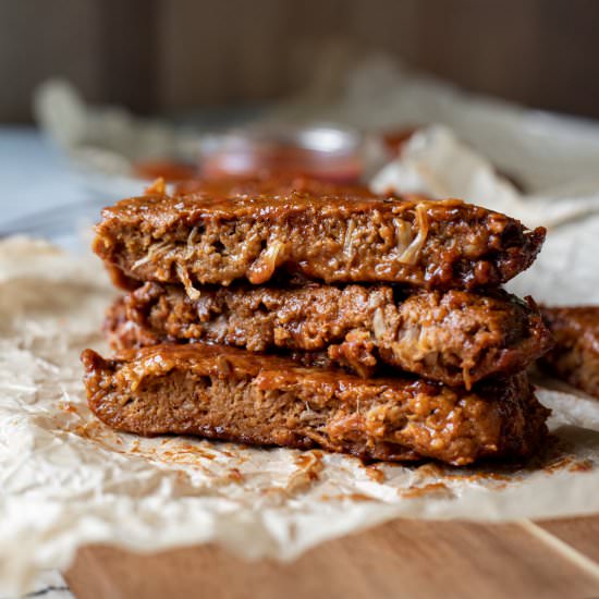 Seitan-Jackfruit Vegan ‘Ribs’
