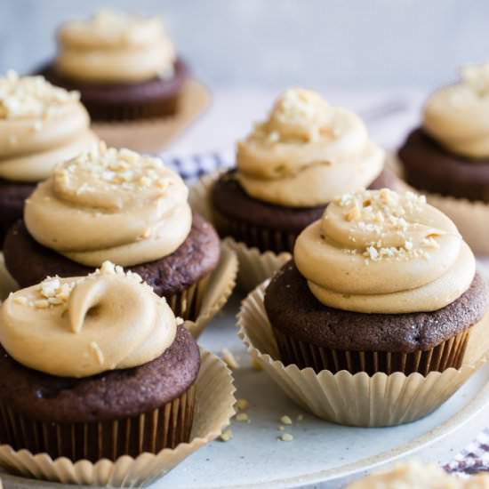 Chocolate Peanut Butter Cupcakes