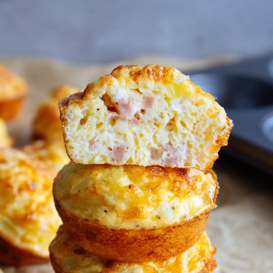 Ham & Cheese Breakfast Egg Muffins