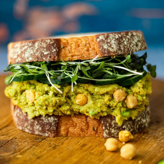 Smashed Chickpea & Avocado Sandwich