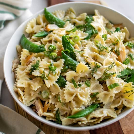 Smoked Trout & Snap Pea Pasta Salad