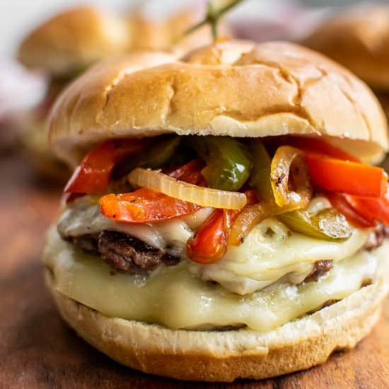 Cheesesteak Smash Burgers