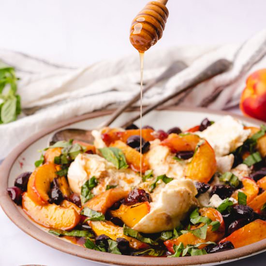 Baked Nectarines and Cherries