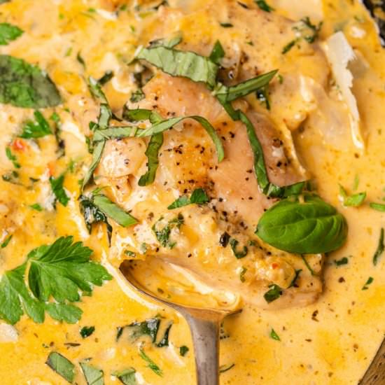 Creamy Keto Tuscan Chicken