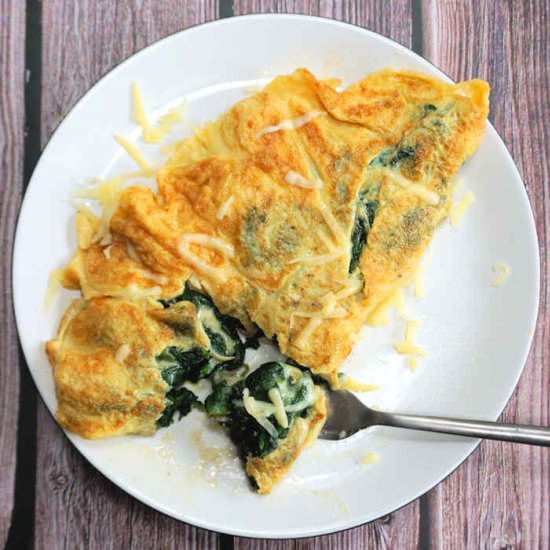 spinach and cheese omelette