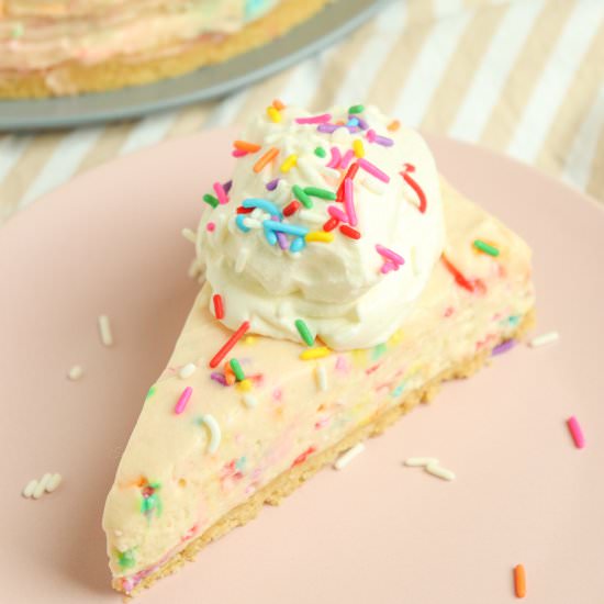 No-Bake Birthday Cake Cheesecake