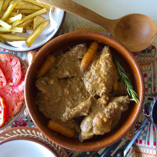Rabbit in Cazuela