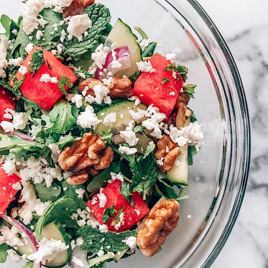 Watermelon Salad with Mint + Feta
