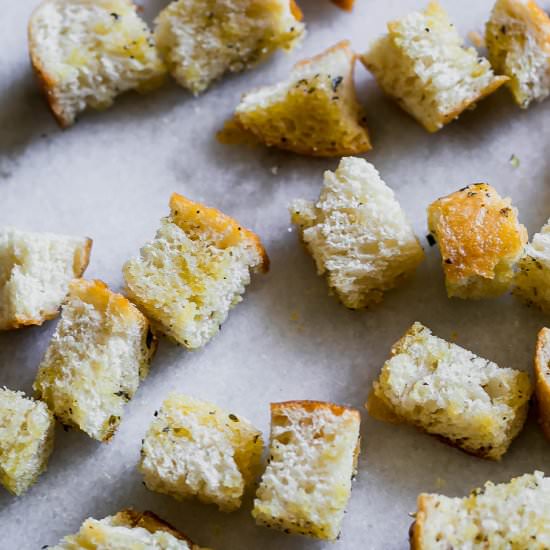 Homemade Sourdough Croutons