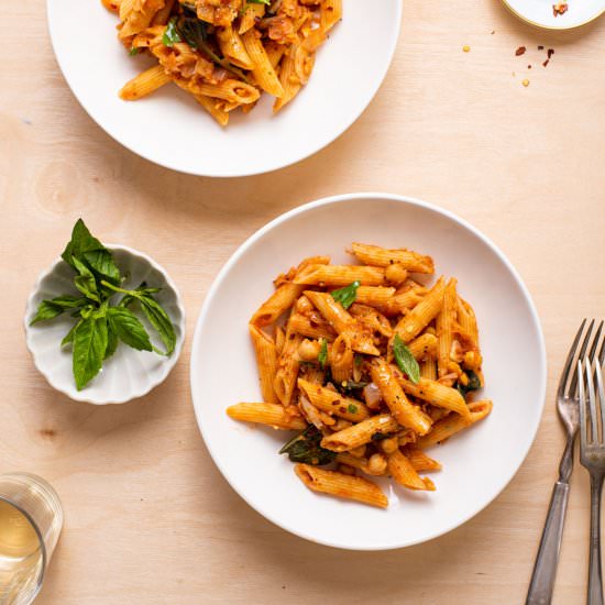 Chickpea Tomato Pasta