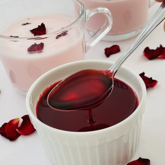 Homemade Organic Rose Syrup Recipe