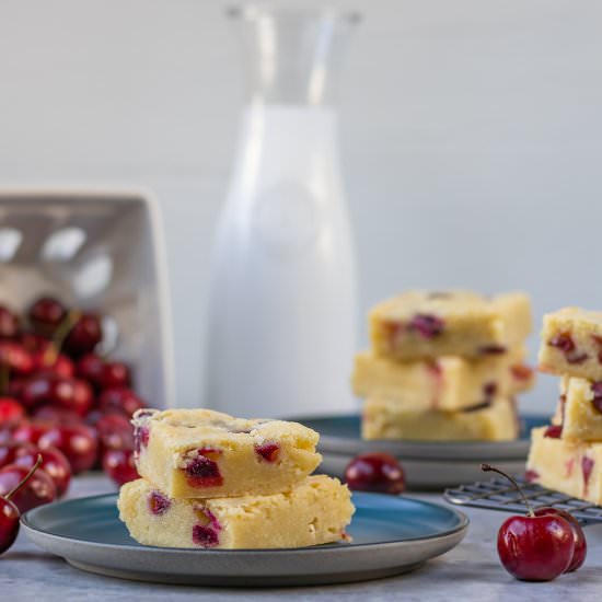 Cherry White Chocolate Blondies